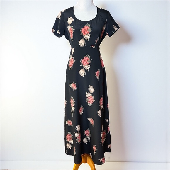 Vintage Metropolitan NY Rose Print Dress - Picture 1 of 8
